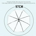thumbnail image 2 of Veeki Clear Automatic Foldable Umbrella, Black Edging Transparent Auto Open Close Umbrella Portable 8 Ribs 3 Folding Windproof and Rainproof Umbrella for Outdoor-51502, 2 of 5