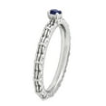 thumbnail image 4 of Created Sapphire Sterling Silver Single-Stone Ring, 4 of 8