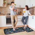 thumbnail image 6 of 2-Piece Kitchen Mat Set Non Slip Washable Floor Mats Decorative Rugs for Kitchen Sink Laundry Bioluminescent Marine Plants, 6 of 7