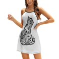 thumbnail image 1 of Robe à Encolure Carrée en Zentangle Hippie Block Island, Robe d'Été Douce pour Femmes, Robe Élégante à Imprimé Halter Blockisland Block Island, 1 of 5