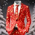 thumbnail image 5 of Funny Christmas Suits for Men 2 Piece One Button Xmas Color Block Jacket Blazer And Pant Set Slim Fit Winter Party Funny Christmas Suit, 5 of 6