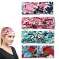 thumbnail image 2 of Paquete de 4 diademas para mujer, estilo bohemio, estilo floral, cruzado, para el pelo Ormromra 221790-3, 2 of 9