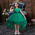thumbnail image 7 of Esaierr Kids Dress Princess Dress 3-10Y Toddler Flower Fluffy Dress Piano Performance Dress Sleeveless Party Gown Birthday Dress Photography Prop Special Occasion Dress, 7 of 7