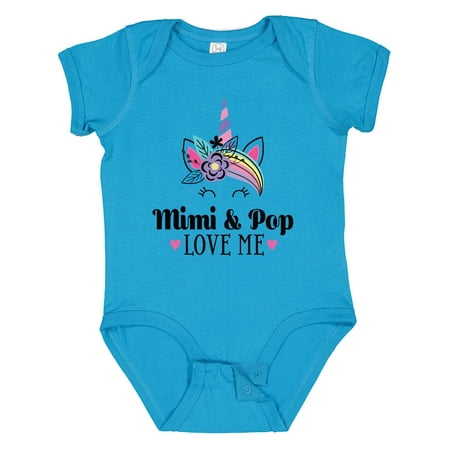 

Inktastic Mimi and Pop Love Me Girls Unicorn Gift Baby Girl Bodysuit