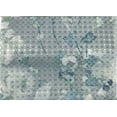 thumbnail image 5 of Serafina Home Ocean Aqua Fabric Shower Curtain: Watercolor Floral and Leaf Design, 5 of 5