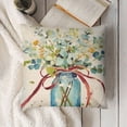 thumbnail image 3 of SHANXI Spring Summer Pillow Covers Sky Blue Outdoor Farmhouse Decor Leaves Decorations Vase Home Sweet Home Linen Cushion Case Gifts for Home Decor 22x22in, 3 of 5