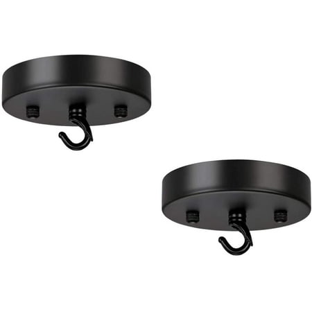 Fortunenine 2pcs Retro Ceiling Light Plate Iron Rose Hook Holder Pendant Accessories With Matching For Fitting Black Canada - 3 Hook Ceiling Rose Plate Light Fitting