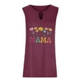 thumbnail image 4 of BLTIBY 2025 Mama Shirts for Women Mothers Day Mommy Mom Graphic Sleeveless V Neck T Shirts Casual Pullover Tops Tee Gifts Wine 3 L, 4 of 4