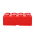 thumbnail image 1 of Caja de almacenamiento de herramientas de maquillaje cosmético de escritorio, organizador de contenedores de bloques de construcción DIY, color rojo, 1 of 8