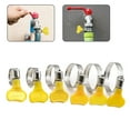 thumbnail image 2 of 5 Pcs 22-32mm Adjustable Yellow Plastic Handle Hand Wriggle Hose Clamps Pipe Clip, 2 of 6