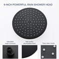 thumbnail image 5 of Boyel Living 9 in. Wall Mount Rain Shower Head System Shower Faucet Fixed Shower Head with Single Lever Handle and Valve in Matte Black, 5 of 7