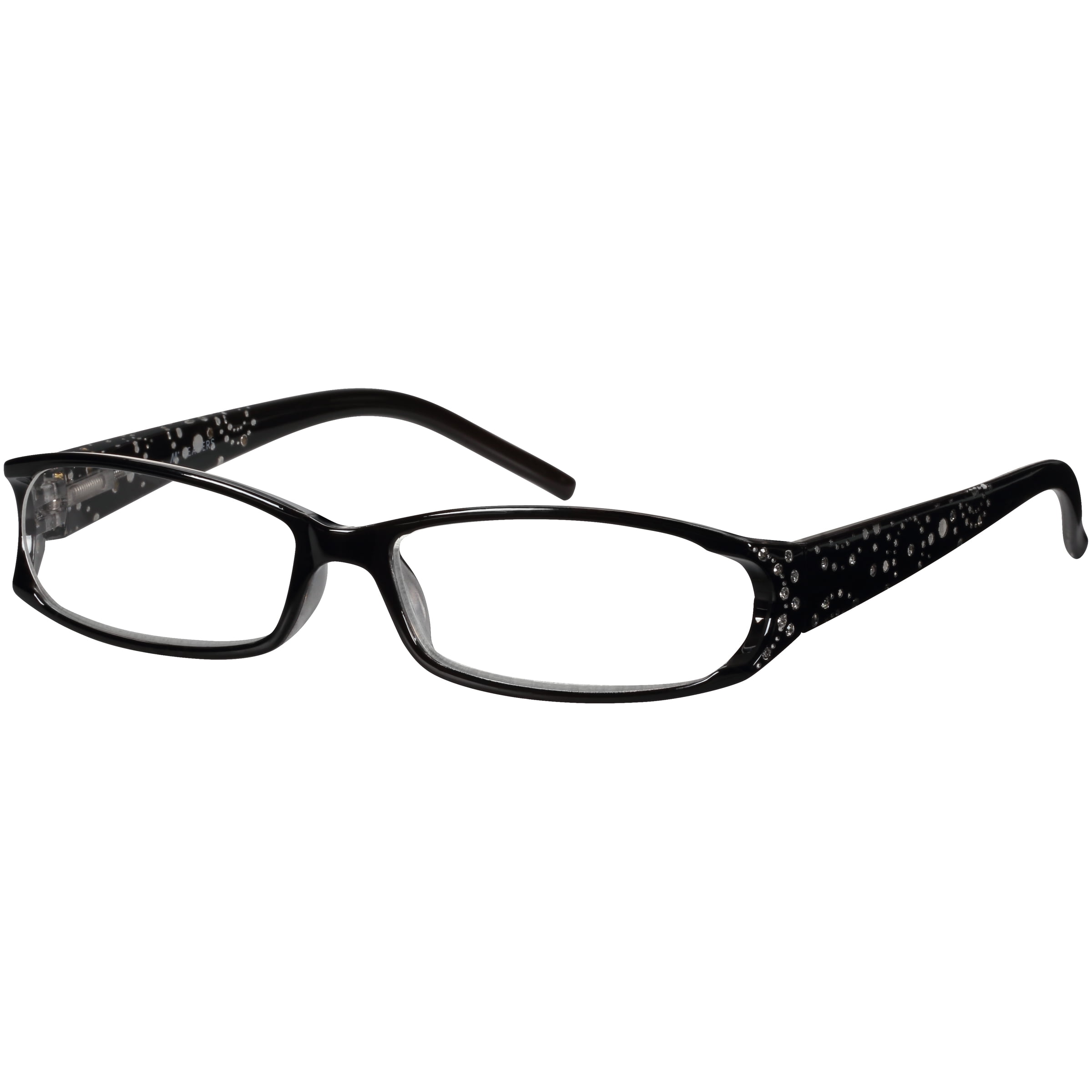 M Readers Eva Black +3.00 Reading Glasses with Case