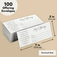 thumbnail image 5 of 100 Pack Church Offering Envelopes for Tithe Donation (White, 7x3 inch), 5 of 10