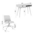 thumbnail image 4 of Nora 40W x 20D Small Writing Desk and Chair Set in Natural Oak - Engineered Wood, 4 of 9