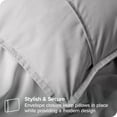 thumbnail image 4 of Bare Home Pillow Sham Set - Premium 1800 Collection - Double Brushed - Euro, Light Gray, 4 of 7