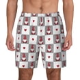 thumbnail image 2 of Goofa Gnomes and Hearts Printed Men's Swim Trunks Board Shorts Quick Dry Mens Swimming Trunks with Compression Liner,Breathable Fit Hawaii Beach Shorts-X-Large, 2 of 9