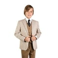 thumbnail image 2 of B-104 Tan 3Pc Compose Suit With Vest by Alberto Nardoni Brand Designer, 2 of 3