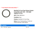 thumbnail image 2 of Manifold To Front Line Exhaust Gasket - Compatible with 1992 - 1993 GMC Typhoon 4.3L V6, 2 of 2