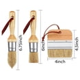 thumbnail image 6 of 3Pcs Chalk and Wax Paint Brushes Oval Brush for Acrylic Painting Bristle Stencil Wood Furniture Home Decor, 6 of 7