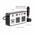 thumbnail image 2 of 12v to 110v power converter car with cigarette lighter plug fast charging car inverter 200w inverter,black-138*70*36, 2 of 13