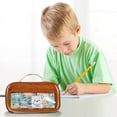 thumbnail image 4 of PEONAVET Stationery Storage Large Capacity Pencil Case Flip Cover Stationery Box Multifunctional Transparent Pencil Case, 4 of 5