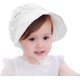 thumbnail image 1 of Sombrero para el sol para niña, transpirable, de ala ancha, estilo princesa, con flor de clavel blanco, 1 of 5