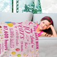 thumbnail image 5 of Birthday Gifts for Girls Pink Happy Birthday Girl Blanket Years Old Soft Cozy Flannel Fluffy Fuzzy Plush Fleece Throw Blanket Birthday Gift Ideas Decoration for Teen Daughters Nieces Granddaughters, 5 of 5