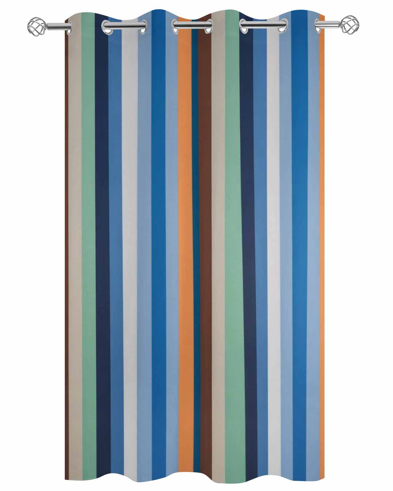 Colorful Striped Outdoor Curtains for Patio, Modern Stripes Art Farmhouse Privacy Drapes Grommet Waterproof Outside Curtains for Porch/Cabana/Balcony 54"x 108", 1 Panel