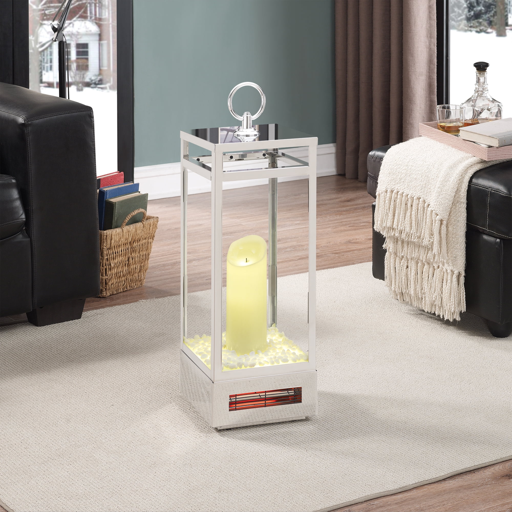 Duraflame 28.5 Portable LED Electric Flameless Candle Lantern, Polished  Stainless Steel - Walmart.com