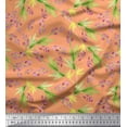 thumbnail image 1 of Soimoi Cotton Cambric Fabric Leaves & Berries Watercolor Print Sewing Fabric Yard 56 Inch Wide, 1 of 1