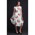 thumbnail image 2 of Bimba White Peony & Anemone Floral Women Knee Length Sleeveless Casual Summer Sun Tank Dress-XXX-Large, 2 of 6