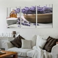 thumbnail image 2 of Nawypu  Black and White Wall Art Purple Lavender Flower Pictures Spa Treatment Salt and Towel Artwork Print on Canvas for Salon Spa Room Decoration Framed Ready to Hang 12''x16''X3 Panels, 2 of 4