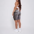 thumbnail image 6 of Women's High Waist Cargo Biker Shorts with Pockets Scrunch Butt Workout Shorts, 6 of 6