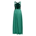 thumbnail image 7 of Summer Saving Wycnly Dresses for Women Wedding Guest Party Empire Waist Flowy Swing Formal Maxi Dresses Sleeveless Halter Solid Summer Long Formal Dress Green m, 7 of 7