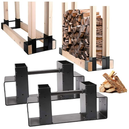 

Fireplace Wood Rack Bracket Wrought Iron Wood Storage Rack Stacking Rack