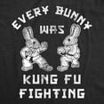 thumbnail image 2 of Womens Every Bunny Was Kung Fu Fighting T Shirt Funny Graphic Tee Cool Easter Gift Fun Womens Graphic Tees, 2 of 7