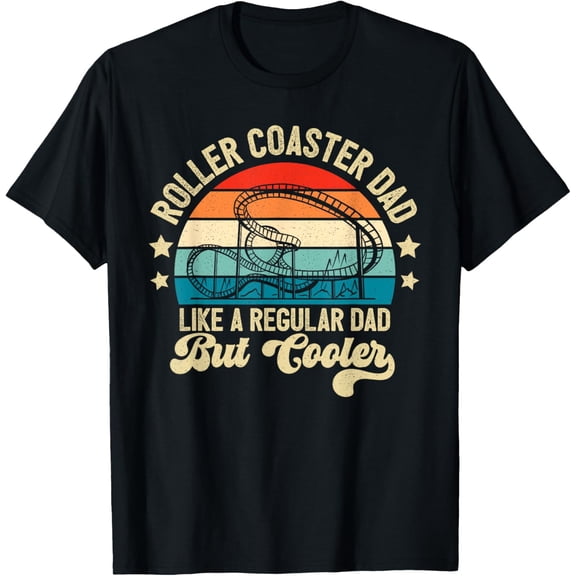 Theme Park Father Amusement Park Roller Coaster Dad T-Shirt