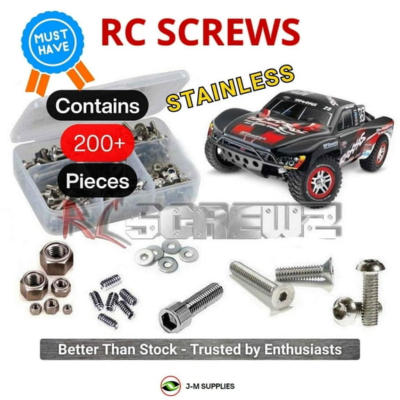 RCScrewZ Stainless Screw Kit tra039 for Traxxas Slash 4x4 1/10 Short Course Truck (#68086) | PRO