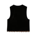 thumbnail image 3 of Yunliwuli Women Vest, Sleeveless Open Front Embroidery Flower Outwear Gilet for Casual Street, 3 of 10