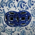 thumbnail image 3 of Oriental Furniture 18" Floral Blue & White Porcelain Garden Stool, 3 of 3