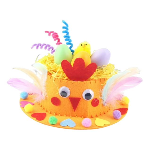 Kit de Material para Capo de Pascua Sunnimix DIY para Niños Naranja