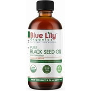 Blue Lily Organic Black Seed Oil 8 fl oz, 100% Pure Cold-Pressed Nigella Sativa Oil