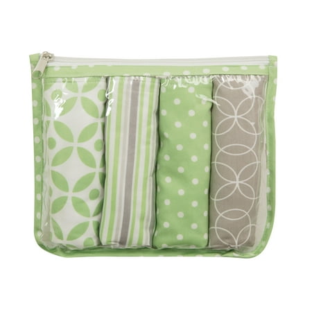 Gift Set - Lauren Zipper Pouch and 4 Burp Cloths