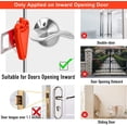 thumbnail image 4 of Paquete de 2 cerraduras de puerta portátiles, cerradura de puerta de hotel de viaje resistente, cerradura portátil fácil de usar para puerta, cerraduras de puerta de seguridad de apartamento fáciles de instalar para mayor seguridad, te hace sentir más seguro Sincero Electrónica, 4 of 6