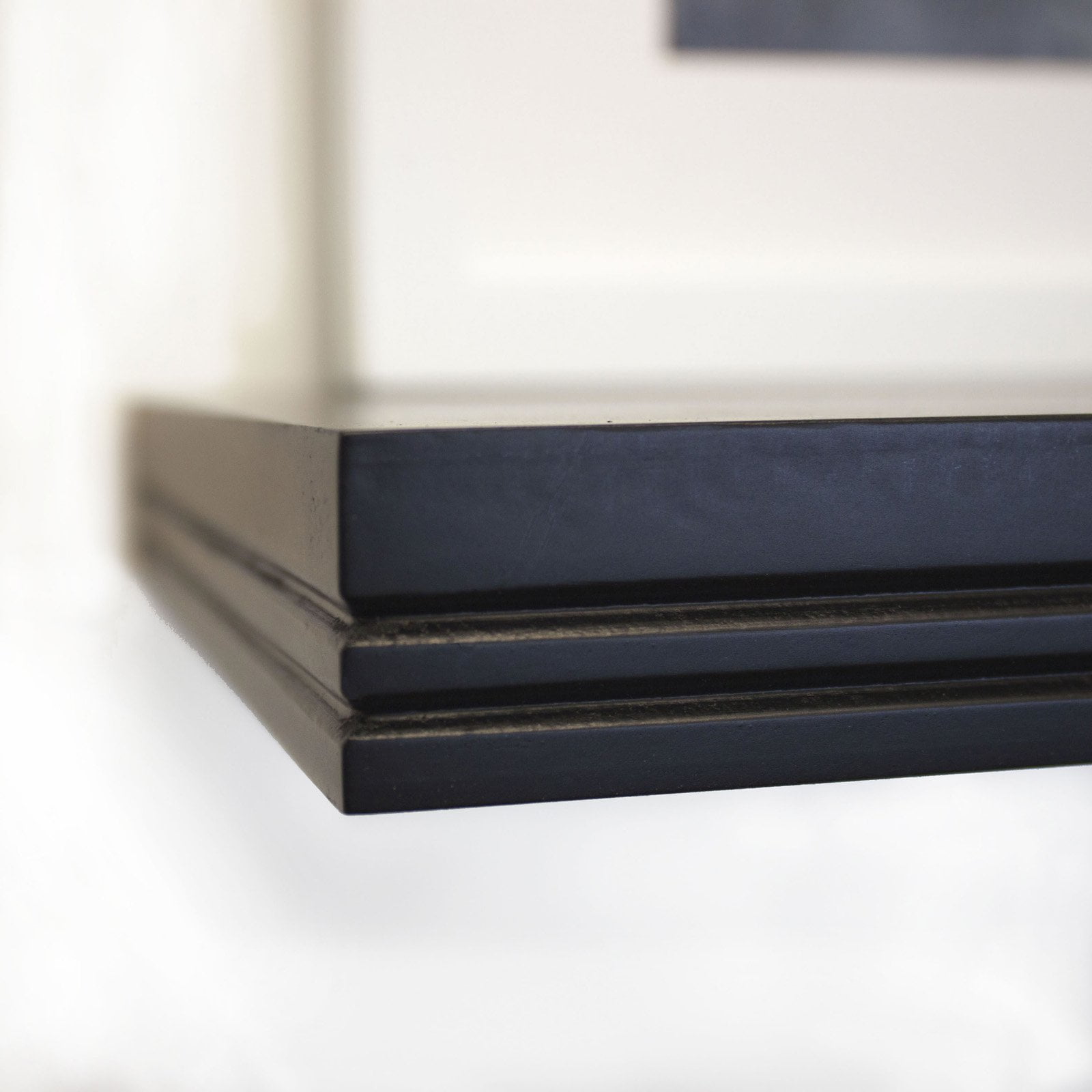 InPlace Traditional Contemporary Floating Shelf, Wall Shelf, Black, 8" W x 8.9" D