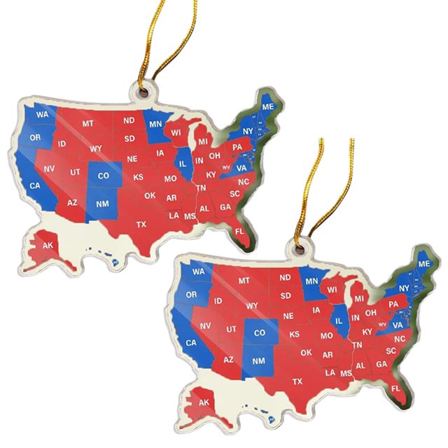 2024 Mapa Electoral EE. UU. ORNAMENTES NAVIDAD ORNAMENTOS
