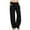 Black, variant on Luogg Women's Linen Pants Elastic High Waist Drawstring Wide Leg Palazzo Yoga Trousers Women’s Elastic Waist Pants