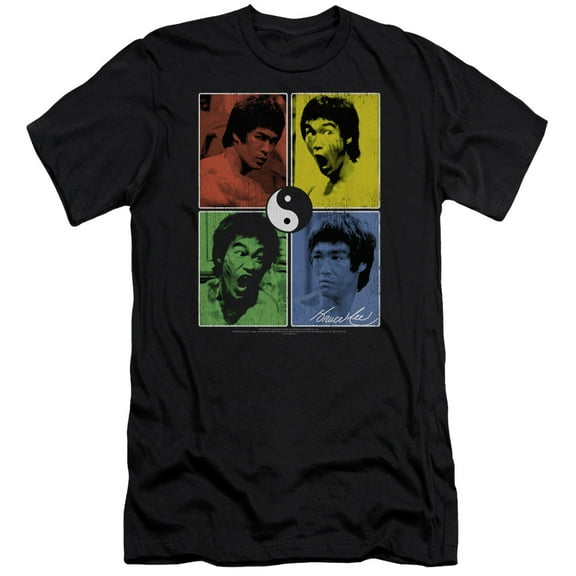 Bruce Lee - Enter Color Block - Premium Slim Fit Short Sleeve Shirt - Small