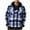 Blue, variant on Heavy Thick Flannel Plaid Jacket Sherpa Fleece Lined Hoodies for Men Zip Up Winter Warm Coat Buffalo Zipper Sweatshirt