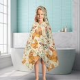 thumbnail image 6 of Beige Chicken Flower Pattern Hooded Bath Towel，50"x30" for Ages 3 To 12 Kids, Quick Dry Lightweight Soft Microfiber Hood Beach Towel Cover Up for Kids, 6 of 7